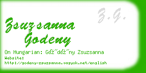 zsuzsanna godeny business card